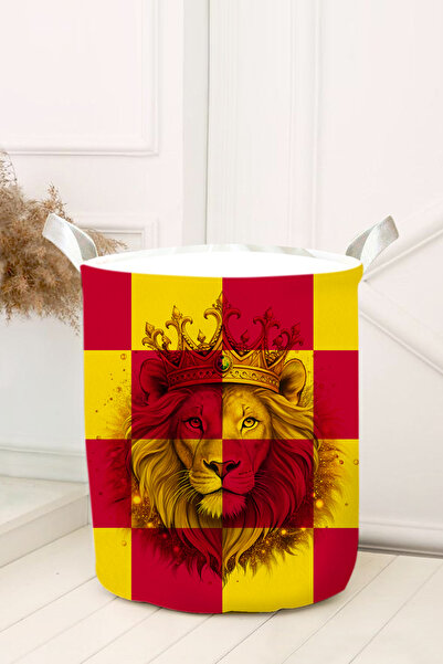 dekomingo سلة ألعاب للأطفال والرضع بتصميم أسد أحمر أصفر