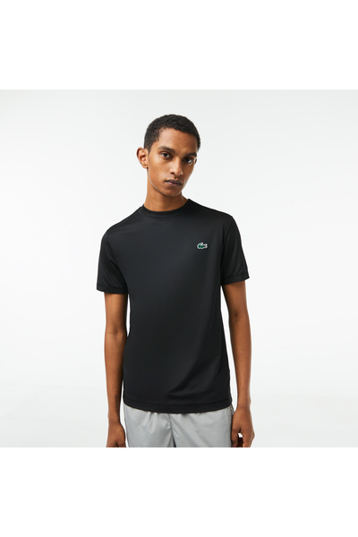 Lacoste SPORT Slim Fit Bisiklet Yaka Erkek Siyah T-Shirt