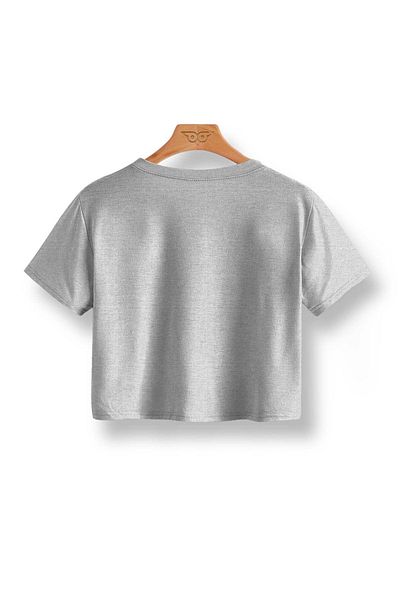 Tarrzzcom Wise Owl Crop T-Shirt Cotton Short Sleeve Crew Neck Crop Top T-shirt