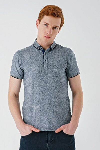 İmza Tamnoplava Sa deznom Žakard Ovratnik sa dugmićima Sa džepovima Ležerna S...