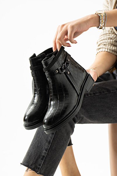 Neva'nın Butiği Kadın croco desen şık günlük bot