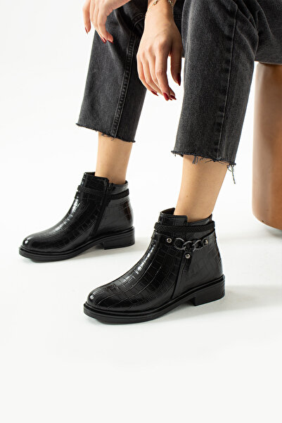 Neva'nın Butiği Kadın croco desen şık günlük bot