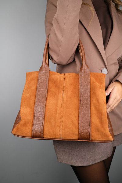 LuviShoes Γυναικεία τσάντα 175 Tan Suede