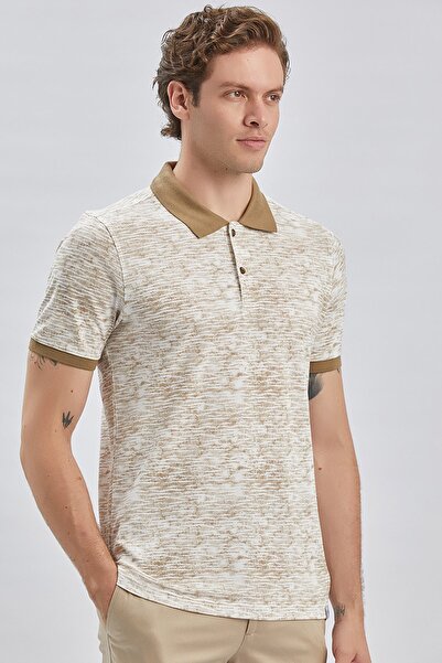 İmza Μπλουζάκι με λεπτή εφαρμογή με λεπτή εφαρμογή από 100% βαμβάκι με στάμπα με σκούρο βιζόν 1011240157