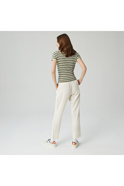 Lacoste Kadın Carrot Fit Beyaz Pantolon
