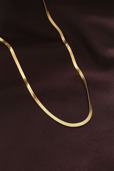 Skygo 316L Steel Gold Color 60 cm Italian Chain Necklace - TJ-BKO6230