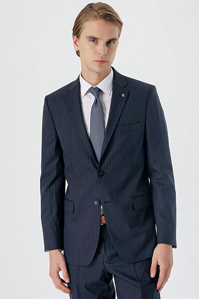 İmza Dark Anthracite Mono Collar Woolless 4 Drop Comfort Classic Suit 1001235170