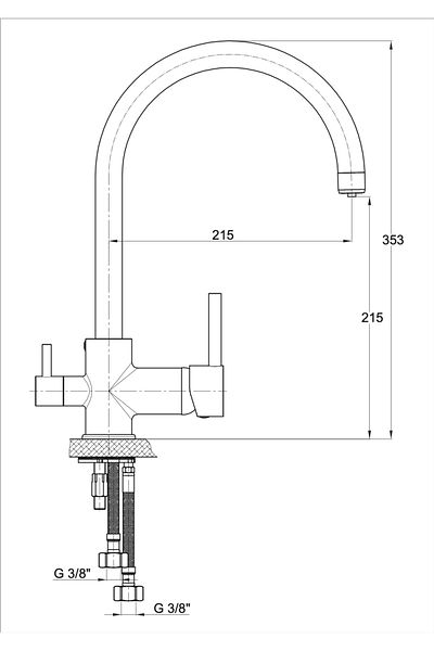 GPD Espina Water Purification Outlet Kitchen Sink Sink Faucet