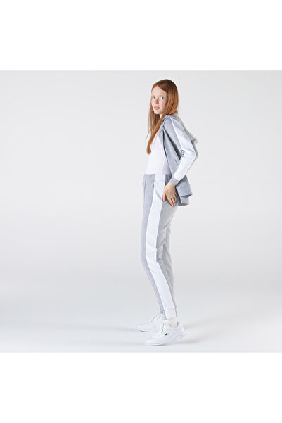 Lacoste Kadın Relaxed Fit Renk Bloklu Gri Eşofman Altı