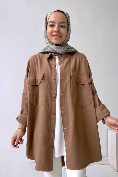 Ka Hijab Brown Soft Shirt