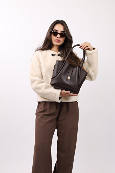 NOTHING Τσάντα μακιγιάζ καφέ με μακριά λουριά - με τσάντα χεριού, ώμου και χιαστί