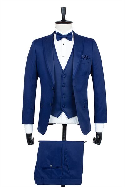 İmza Vestă căptușită cu guler mono Dobby bleumarin, slim Fit, jachetă de fum 1001195219