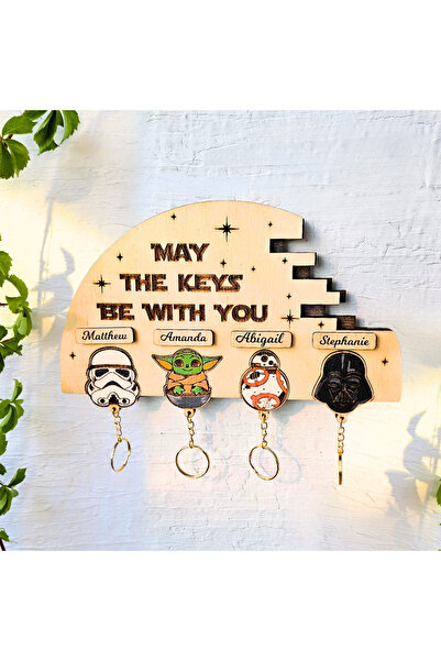 PSAcraft Anahtarlık Star Wars Temalı - Duvar Dekorasyon Anahtarlık Askısı 22 ...