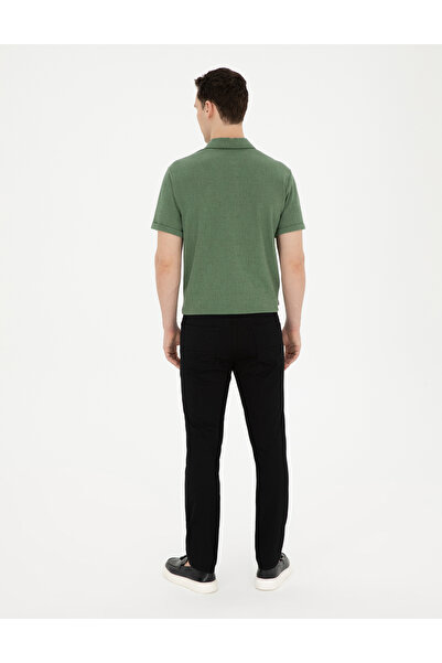 Pierre Cardin Siyah Slim Fit Kanvas Pantolon 50289196-VR046