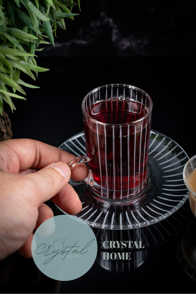 crystal home 18 Piece Tea and Coffee Set