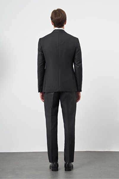 İmza Siyah Düz Mono Yaka 6 Drop Comfort Fit Classic Takım Elbise 1001245171