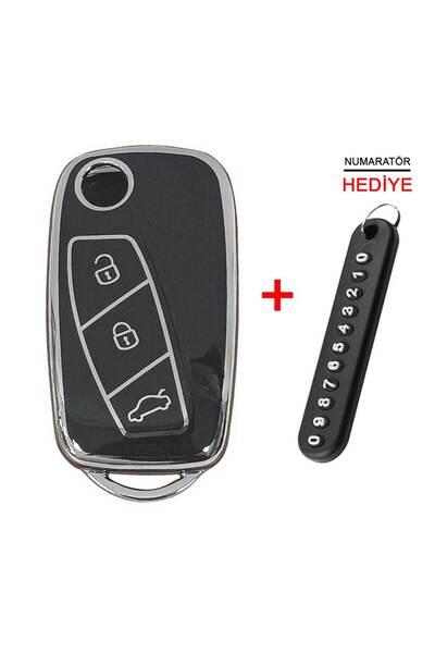 babikamium Fiat Linea and Ducato - Black/Silver Auto Keychain, Boxer/Jumper M...