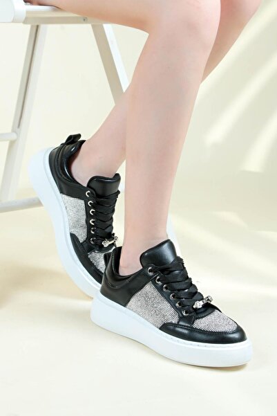 Birikon Vezani Patike CRNI veoma Sa kamenčićima