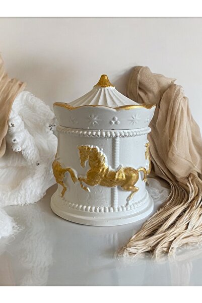 EL YAPIMI MAMDeco Karosel Atlı Karınca Tasarım Mumluk Hediye Dekorasyon