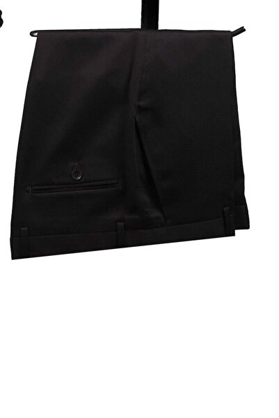 İmza Burgundy Mono Collar Lined Vest Slim Fit Tuxedo Groom Suit 1001200937