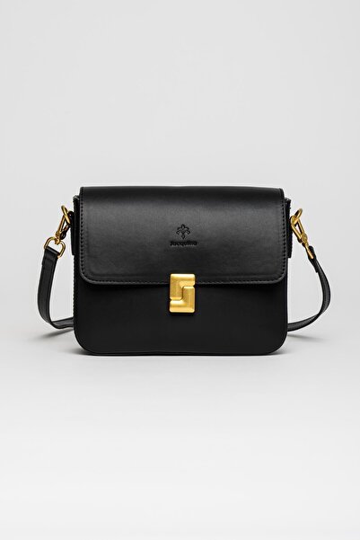 Jacquline Черна дамска чанта през рамо - модел IM554