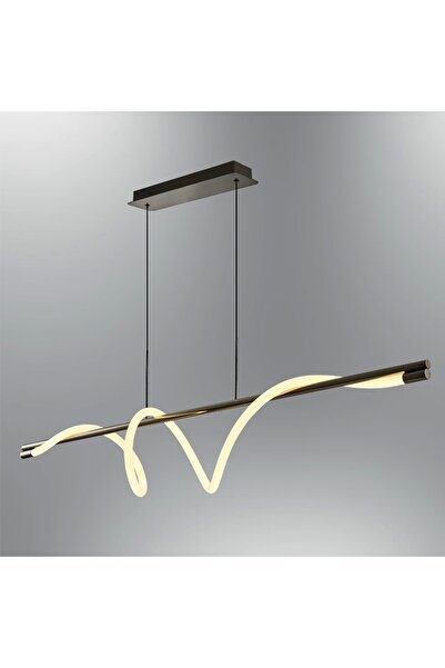 Genel Markalar Siyah Renkli Ledli Yumuşak Boru Avize Yemek Masası Odası Avize