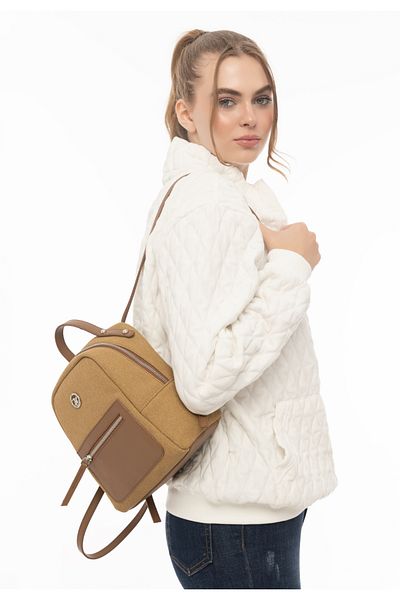 Beverly Hills Polo Club Antique Beige Women's Backpack 05Bhpc8047