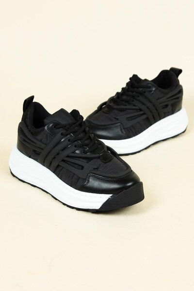 Birikon Volumen Sa ukrasnim detaljima Sportske cipele za padobran CRNE