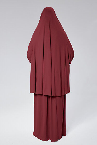 Sonbaharmoda Φόρεμα προσευχής - δύο τεμάχια, οργανικό βαμβάκι, ελαστικό μανίκι, αντιολισθητική φούστα, χτενισμένο βαμβακερό μουσουλμανικό