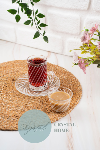 crystal home 18 Piece Tea and Coffee Set