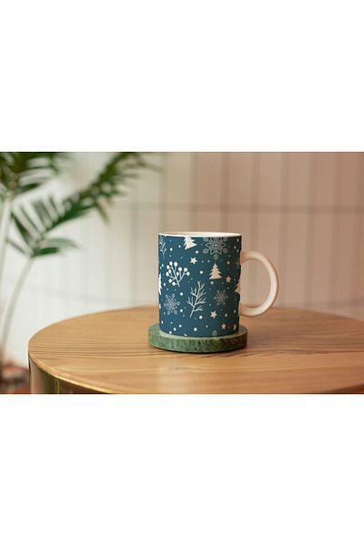EYBaskı Tasarım White Porcelain Christmas Themed Print Trophy