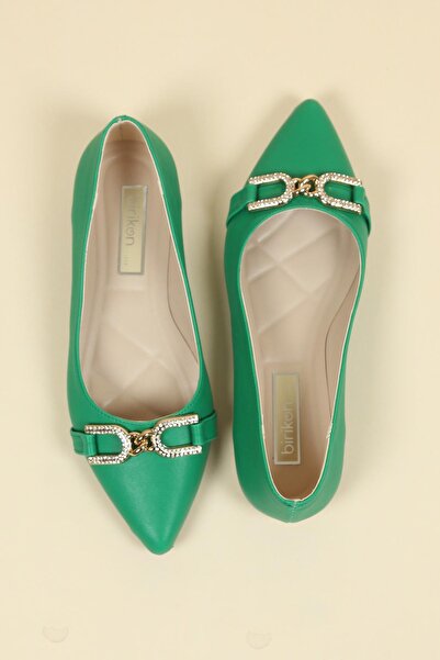 Birikon Green Ballerina - Πόρπη με λεπτομέρεια από πέτρα