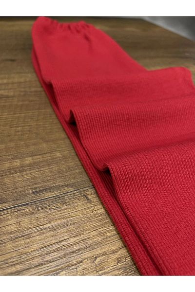 Berat moda Flexible Twill Red Girls' Tights