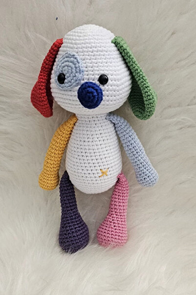 kelebeginruyasihobievi Amigurumi Uyku Arkadaşı Renkli Köpek Oyuncak