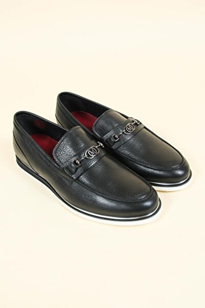 Birikon Чоловічі черевики з натуральною шкірою та пряжкою ЧОРНІ