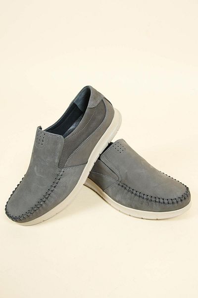 Birikon Γνήσια Nubuck Saddler Elastic Ανδρικά Παπούτσια ΓΚΡΙ