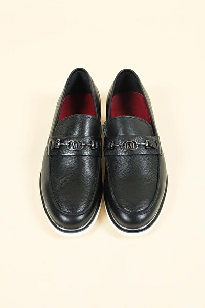 Birikon Чоловічі черевики з натуральною шкірою та пряжкою ЧОРНІ