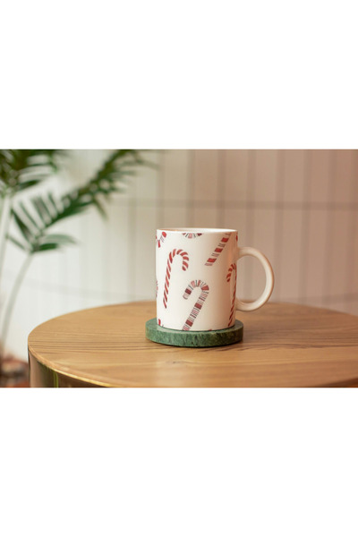 EYBaskı Tasarım BEYAZ PORSELEN YILBAŞI NOEL TEMALI BASKI KUPA