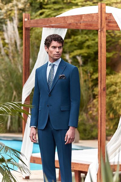 İmza Navy Blue Filafil Swallow Collar Double Slit 6 Drop Slim Slim Fit Classic Suit1001240162