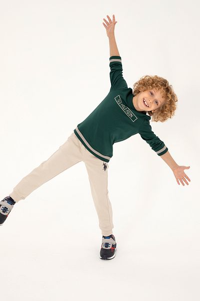 U.S. Polo Assn. Boy's Dark Green Crew Neck Sweatshirt 50293608 -Vr079