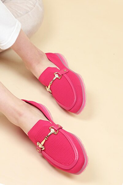 Birikon Трикотажні балетки з бантиком ФУШІЯ