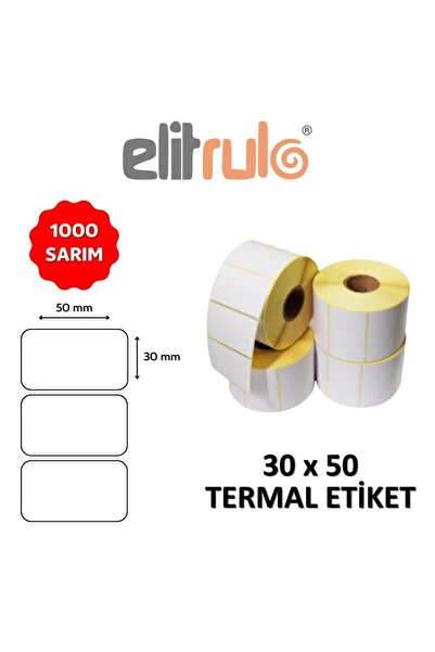 Elit Rulo Elitrulo Barkod Etiketi 30x50 Termal - 1000 Adet