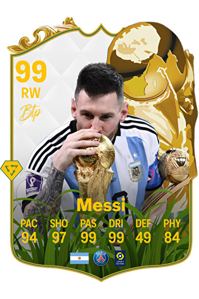 BERKANTTP بطاقة فوت بتصميم خاص لكأس العالم ميسي