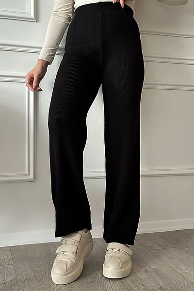 InStyle Basic Black Knitwear Trousers