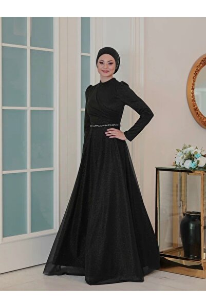 Aymira Tesettur Beli taşlı abiye