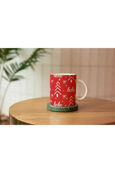 EYBaskı Tasarım BEYAZ PORSELEN YILBAŞI NOEL TEMALI BASKI KUPA