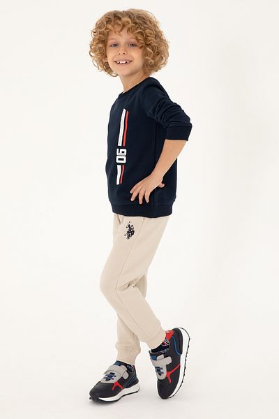 U.S. Polo Assn. Boy's Navy Blue Crew Neck Sweatshirt 50293546 -Vr033