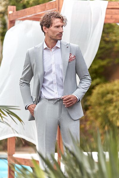 İmza Gray Swallow Collar Vest Lycra 6 Drop Slim Fit Slim Fit Classic Suit1001240167