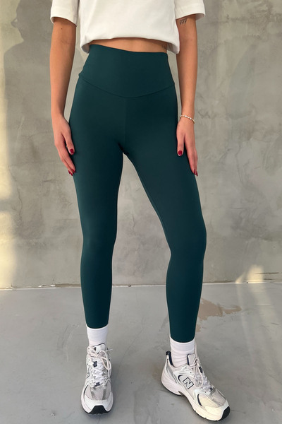 Seda Yalçın Atelier Green High Waist Biker Long Leggings