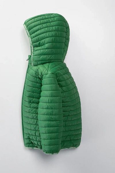 Minigimin Cicileri Green Quilted My Little Flowers - 1-10 Years Old Children's Coat Jacket